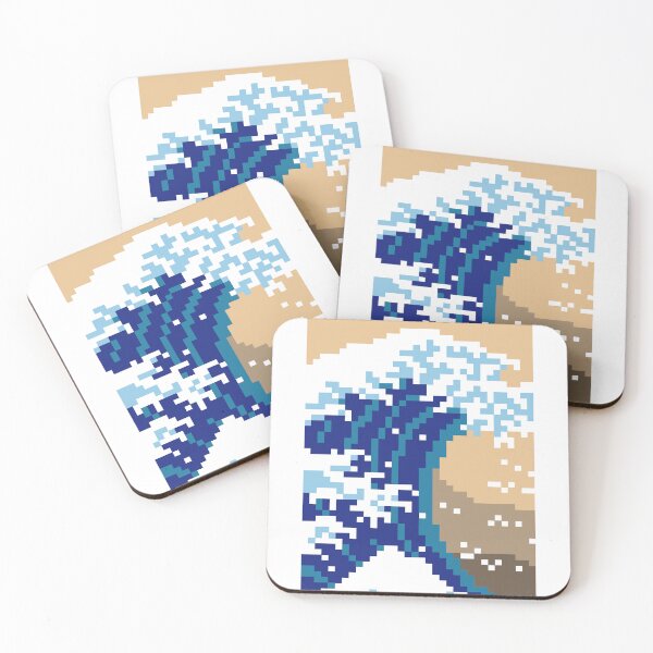 Artikelvorschau, Die Große Welle vor Kanagawa in Pixelform entworfen und verkauft von sheillustrates.sometimes.