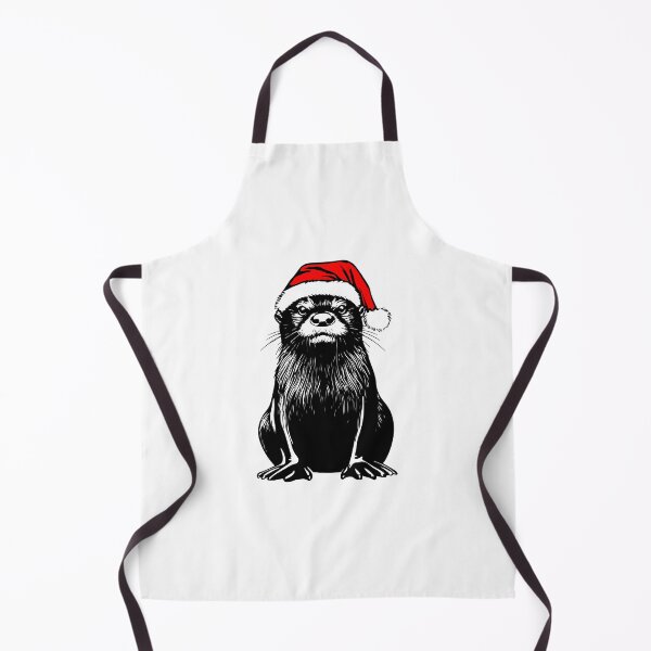 Item preview, Otter in a Christmas Hat designed and sold by JollyCritters.