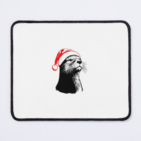 Item preview, Otter in a Christmas Hat designed and sold by JollyCritters.