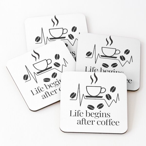 Item preview, Life Begins After Coffee – Heartbeat Coffee Lover Design designed and sold by NateInk.
