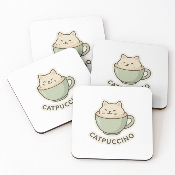 Item preview, Catpuccino – Cute Coffee Cat Minimalist Design designed and sold by arturdepompadur.