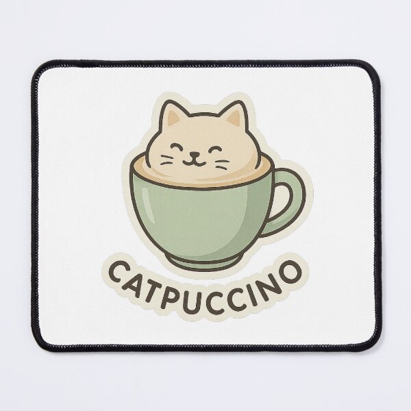 Item preview, Catpuccino – Cute Coffee Cat Minimalist Design designed and sold by arturdepompadur.