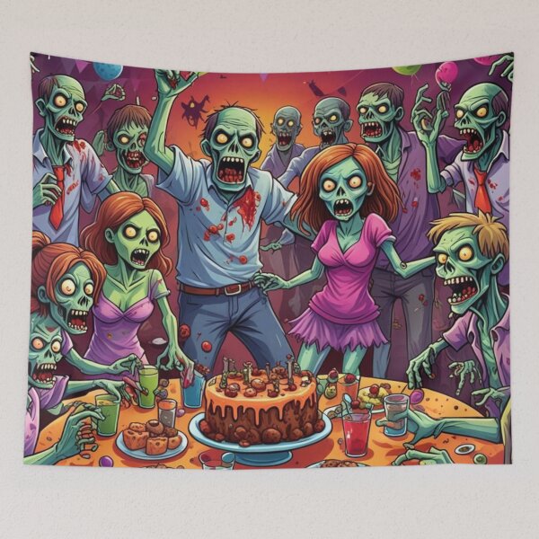 Item preview, Zombie Birthday Party Horror – Funny Undead Halloween Celebration Design designed and sold by AnalajiaDesigns.
