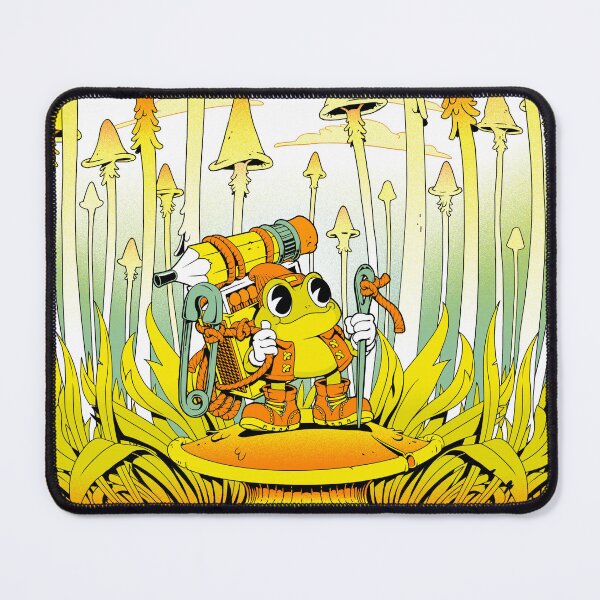 Item preview, Small Adventuring Frog in the Mushroom Forest designed and sold by andremuller.