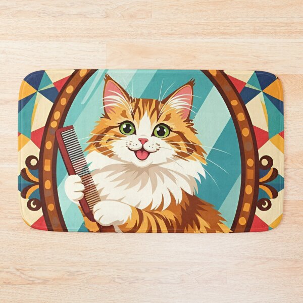 Item preview, Flirty Cat with Comb and Mirror designed and sold by Ciervo Primavera.