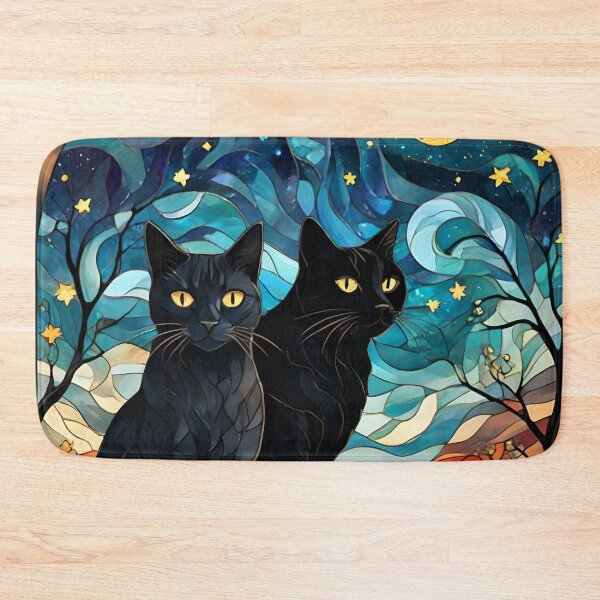 Item preview, Black Cats' Eyes on a Starry Night designed and sold by Ciervo Primavera.