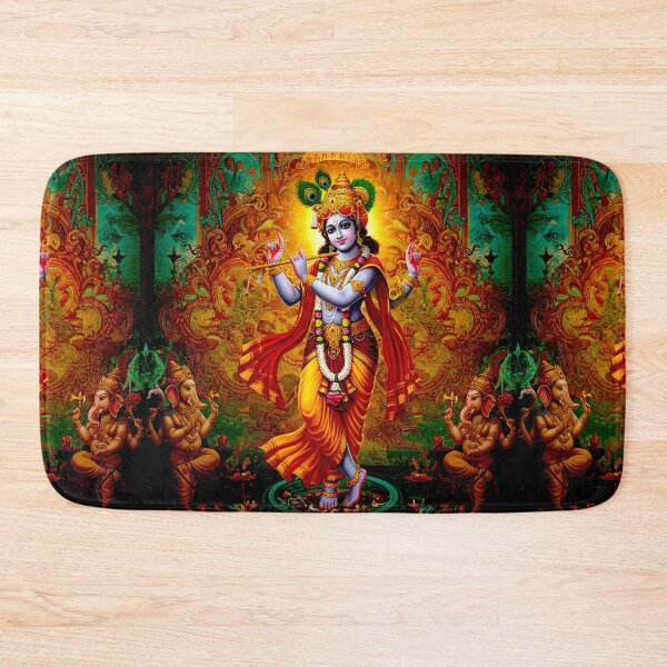 Item preview,  Vibrant Krishna Art Poster with Wooden Frame designed and sold by PaparazziAnunnaki.