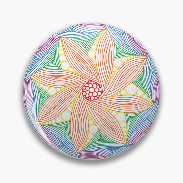 Item preview, Line and Orb Zendala in Rainbow designed and sold by RiverBendArt.