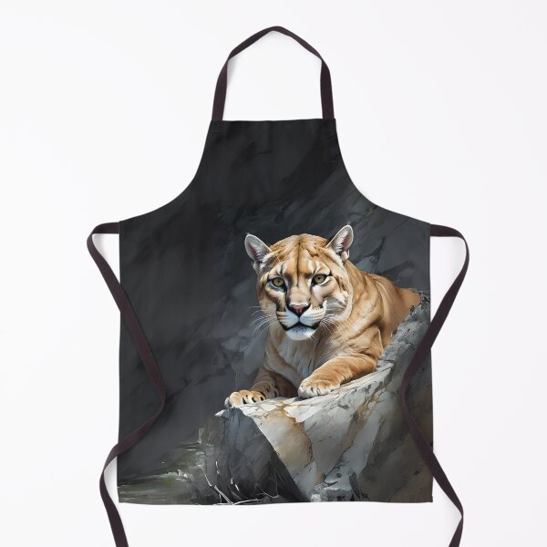 Item preview, Puma Behind the Rocks Hunting at Night designed and sold by Ciervo Primavera.