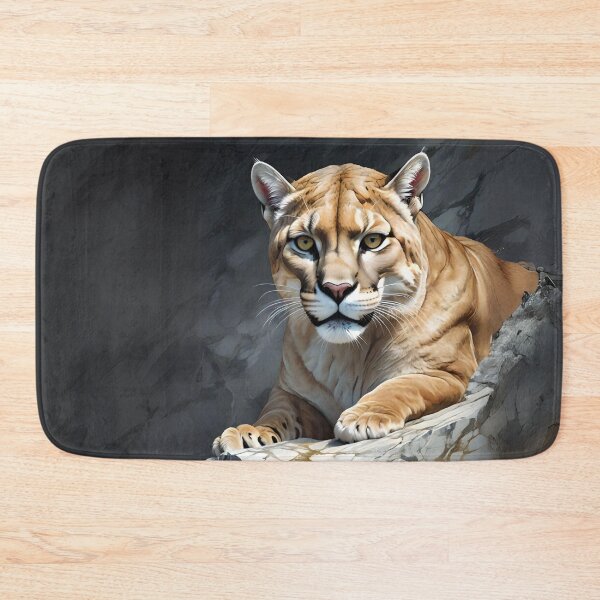 Item preview, Puma Behind the Rocks Hunting at Night designed and sold by Ciervo Primavera.