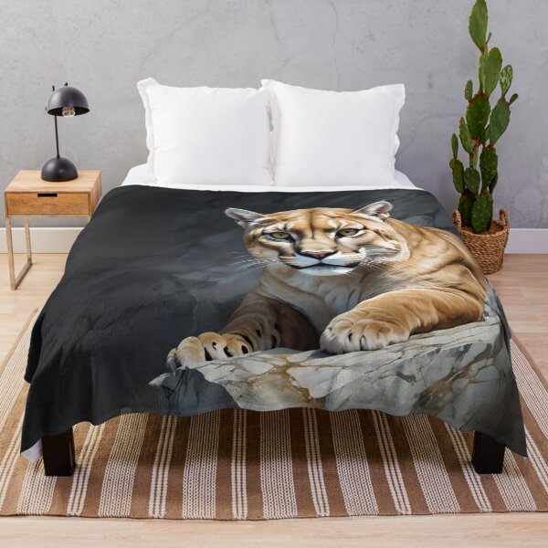 Item preview, Puma Behind the Rocks Hunting at Night designed and sold by Ciervo Primavera.