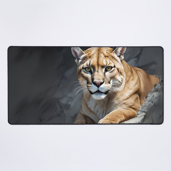 Item preview, Puma Behind the Rocks Hunting at Night designed and sold by Ciervo Primavera.