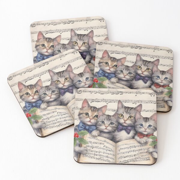 Item preview, Four Cats Composers At Christmas Meow Meow Meow designed and sold by Ciervo Primavera.