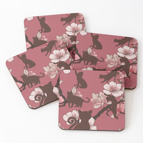 Item preview, Cats Playing with Sakura Cherry Blossom Tree designed and sold by Ciervo Primavera.