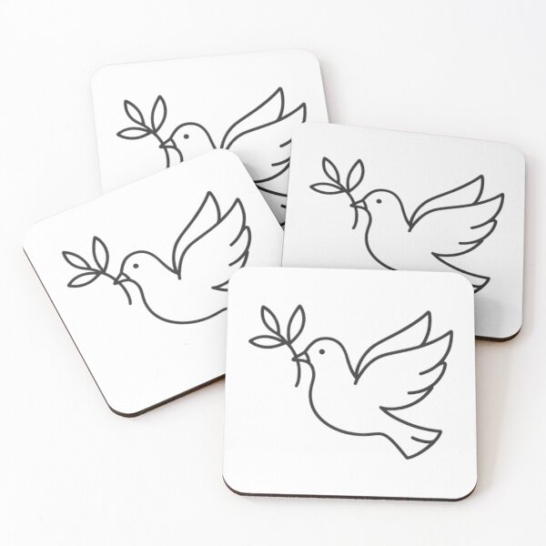 Item preview, Peace Dove Logo – Minimalist Olive Branch Symbol designed and sold by StudioKarim.