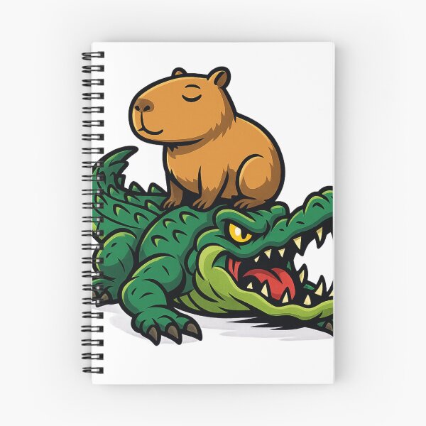 Aperçu de l'œuvre Capybara Zen et Crocodile Sauvage créée et vendue par Ahau Designs.