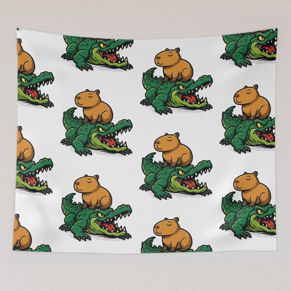 Item preview, Zen Capybara and Wild Crocodile designed and sold by Ahau Designs.