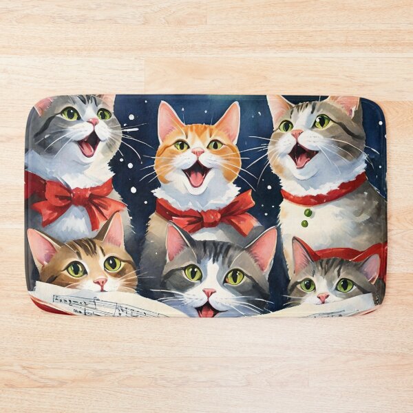 Item preview, Cat Choir Singing Christmas Carols designed and sold by Ciervo Primavera.