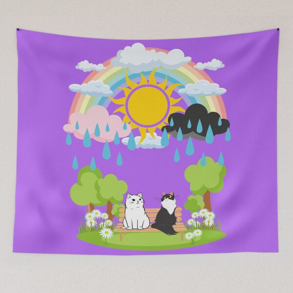 Item preview, Cats in the Park Sun and Rain A Matter of Choice designed and sold by Ciervo Primavera.