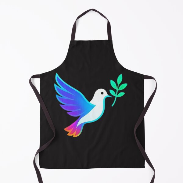 Item preview, Colorful Peace Dove – Modern Olive Branch Logo for Black T-shirt designed and sold by StudioKarim.