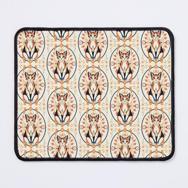 Item preview, Geometric Art With Deep Gray And Orange Cat designed and sold by Ciervo Primavera.