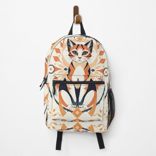 Item preview, Geometric Art With Deep Gray And Orange Cat designed and sold by Ciervo Primavera.