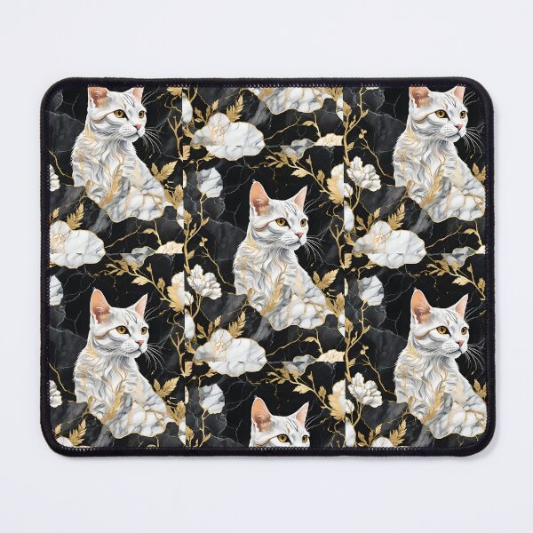 Item preview, Black Marbling With White Cat designed and sold by Ciervo Primavera.