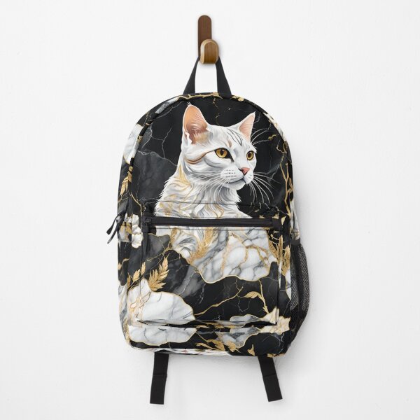 Item preview, Black Marbling With White Cat designed and sold by Ciervo Primavera.