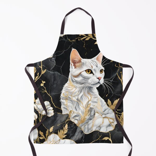 Item preview, Black Marbling With White Cat designed and sold by Ciervo Primavera.