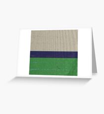 CREAM BLUE BAND GREEN Greeting Card