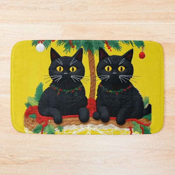 Item preview, Black Cats On The Christmas Tree designed and sold by Ciervo Primavera.