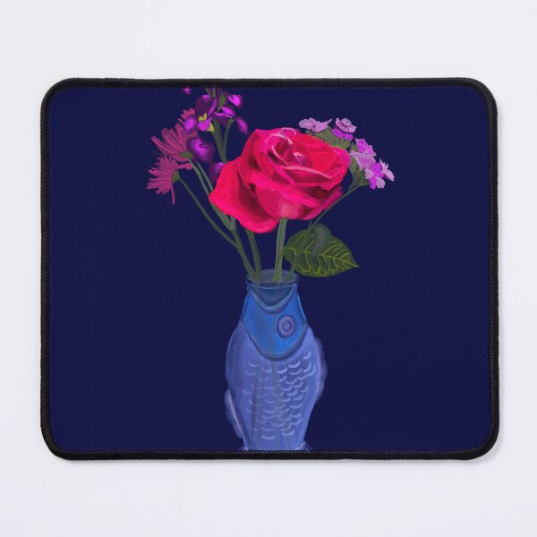 Item preview, Fish Vase Illustration-Navy designed and sold by deblevart.