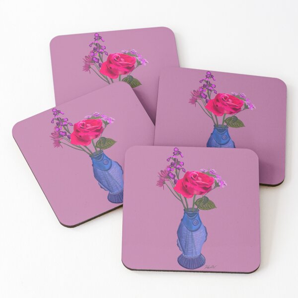 Item preview, Fish Vase Illustration-Pink designed and sold by deblevart.