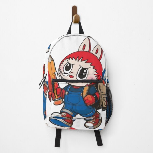 Artikelvorschau, Labubu Back to School – Cute Kawaii Character with Pencil & Backpack entworfen und verkauft von MeowLoka ⭐⭐⭐⭐.