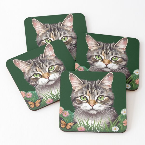 Item preview, Cat hunting in the grass. designed and sold by Ciervo Primavera.
