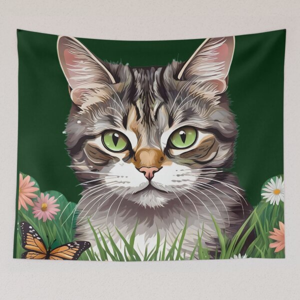 Item preview, Cat hunting in the grass. designed and sold by Ciervo Primavera.