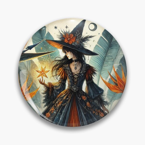 Item preview, Seraphina Noctivane - The Ember Bloom Enchantress designed and sold by Dream Bloom Gallery.