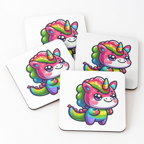 Item preview, Adorable Rainbow Unicorn Dragon Fantasy Collectible designed and sold by DibuHumor.
