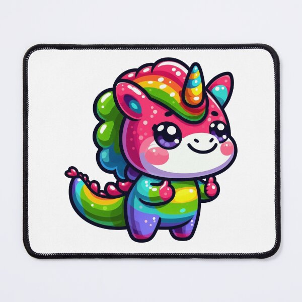 Item preview, Adorable Rainbow Unicorn Dragon Fantasy Collectible designed and sold by DibuHumor.
