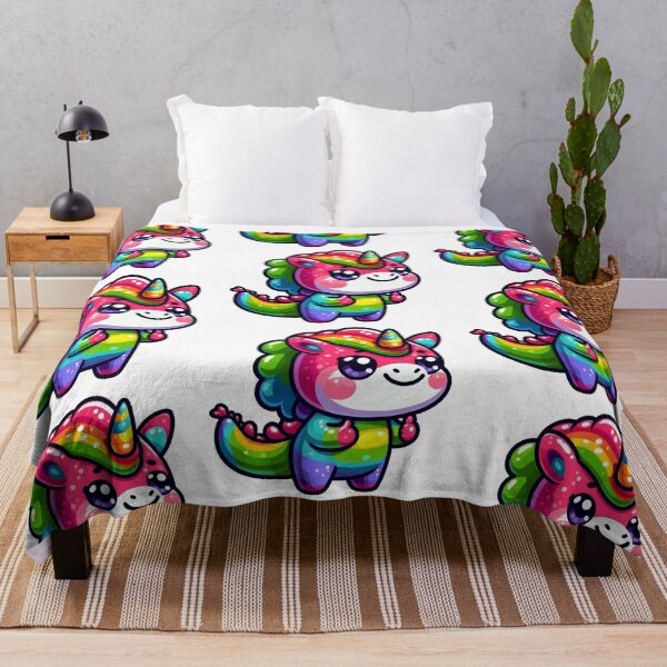 Item preview, Adorable Rainbow Unicorn Dragon Fantasy Collectible designed and sold by DibuHumor.