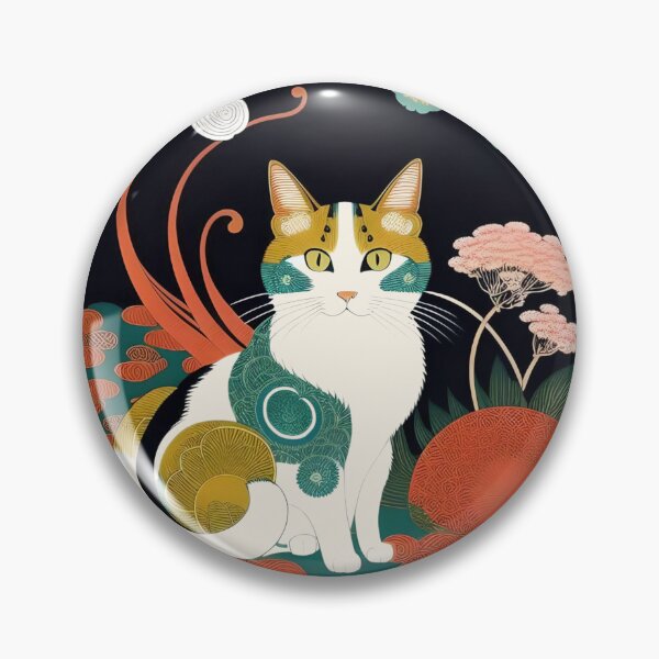 Item preview, Mottled Cat With Spirals In A Garden designed and sold by Ciervo Primavera.