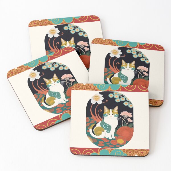 Item preview, Mottled Cat With Spirals In A Garden designed and sold by Ciervo Primavera.