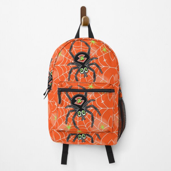 Item preview, Black Halloween Spider on Orange designed and sold by Sharon Schwalbe.