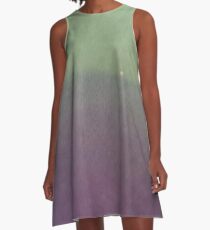 GREEN PURPLE HAZE A-Line Dress