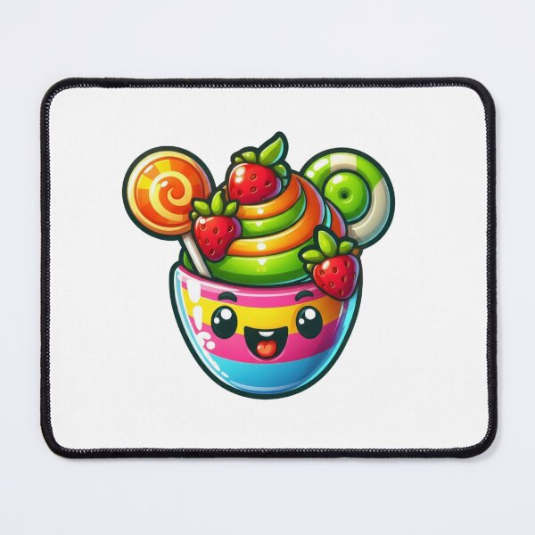 Item preview, Caramel Dessert with Strawberries and Happy Face designed and sold by DibuHumor.