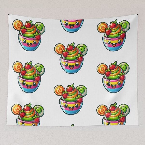 Item preview, Caramel Dessert with Strawberries and Happy Face designed and sold by DibuHumor.