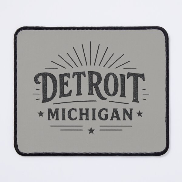 Item preview, Detroit Michigan Vintage Black Typography Sunburst Design designed and sold by American Travels.