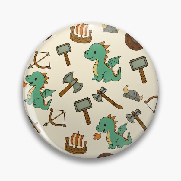 Item preview, Viking Pattern - Cute Dragons, Ships and Weapons designed and sold by JuliartJcmm.