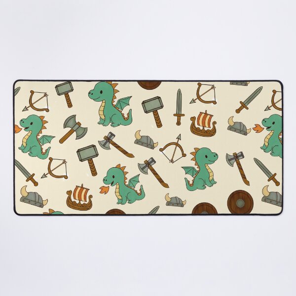 Item preview, Viking Pattern - Cute Dragons, Ships and Weapons designed and sold by JuliartJcmm.