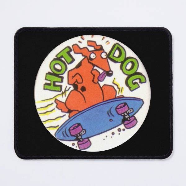 Item preview, vintage "hot dog" skateboard art designed and sold by empir3ants.